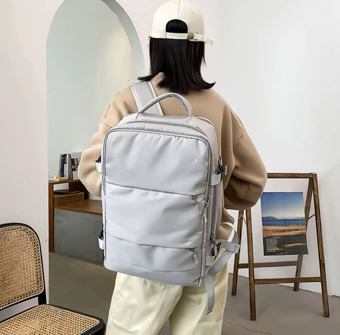 Vista 2 de Mochila De Viaje 30l - color: Gris